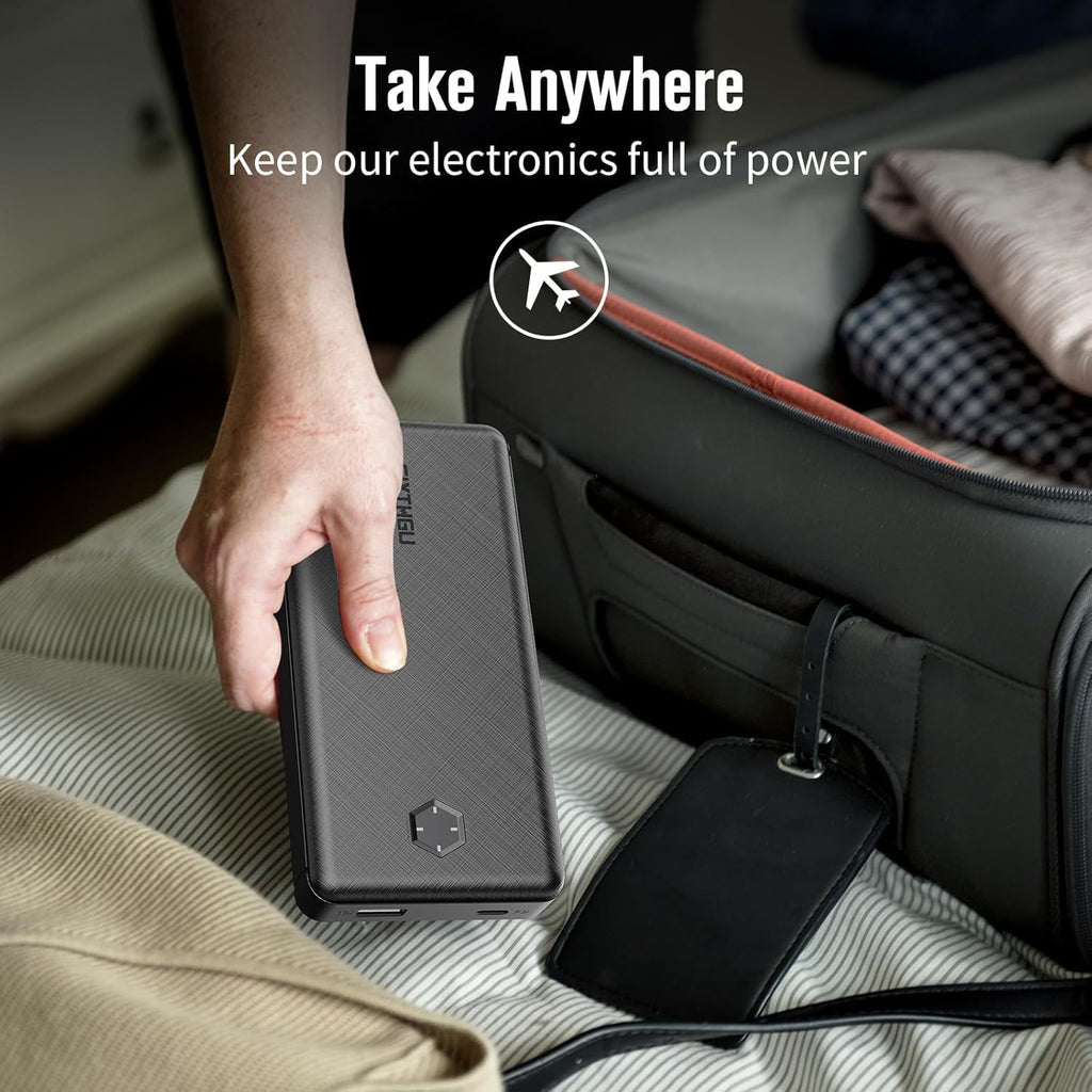 Portable Charger, Power Bank, Compact 22.5W Fast Charging 20,000Mah Battery Pack, PD20W High-Speed Charging for Iphone, Ipad, and More (USB-C Input and Output)