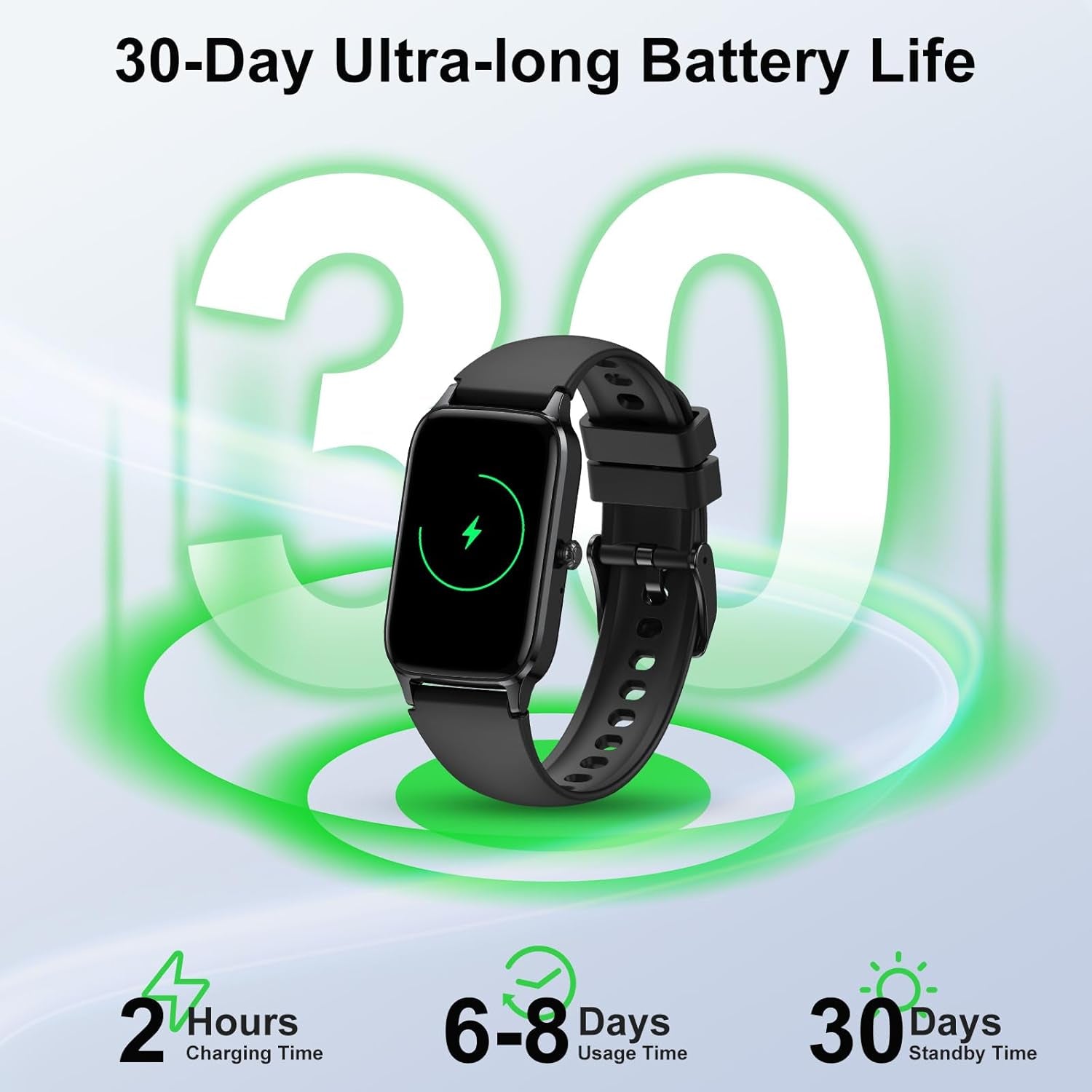 Smart Watch for Men Women, 1.57" Smartwatch (Answer/Make Call), 2026 New Fitness Tracker with 110+Sport Modes, Heart Rate/Sleep Monitor, IP68 Waterproof, Smartwatches for Android Ios Black