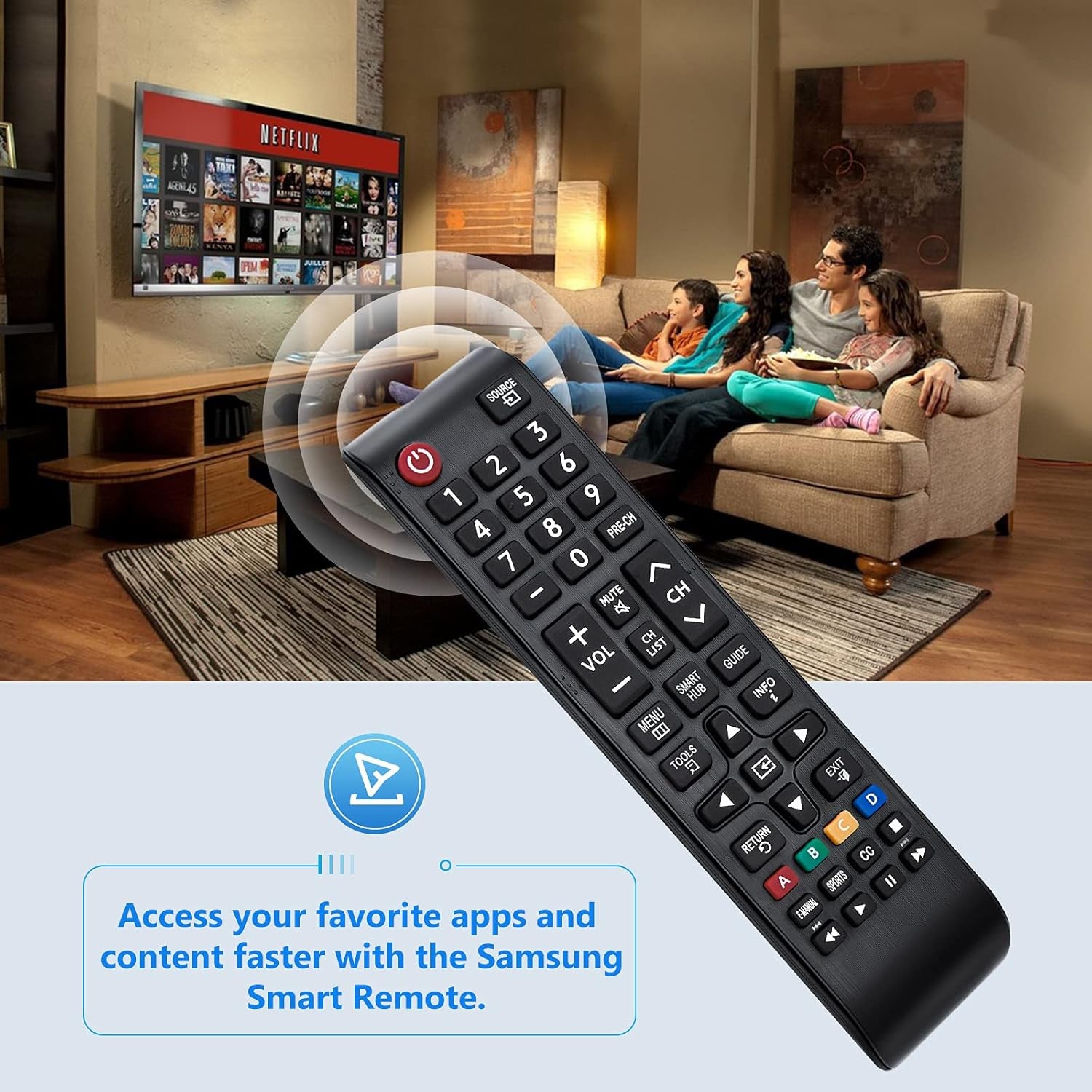 Universal Remote Control for Samsung-Tv-Remote All Samsung LCD LED HDTV 3D Smart Tvs Models