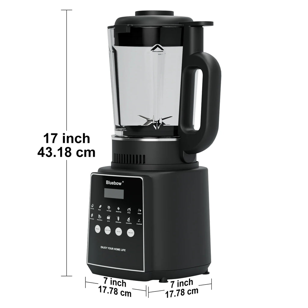 Blender for Smoothies, 50 Oz Countertop Blender with Milkshake, Juice, Crush Ice and Pulse, 1200W Peak Watts, Powercrush Food Processor with Self-Cleaning, Stainless Steel Blade, Black