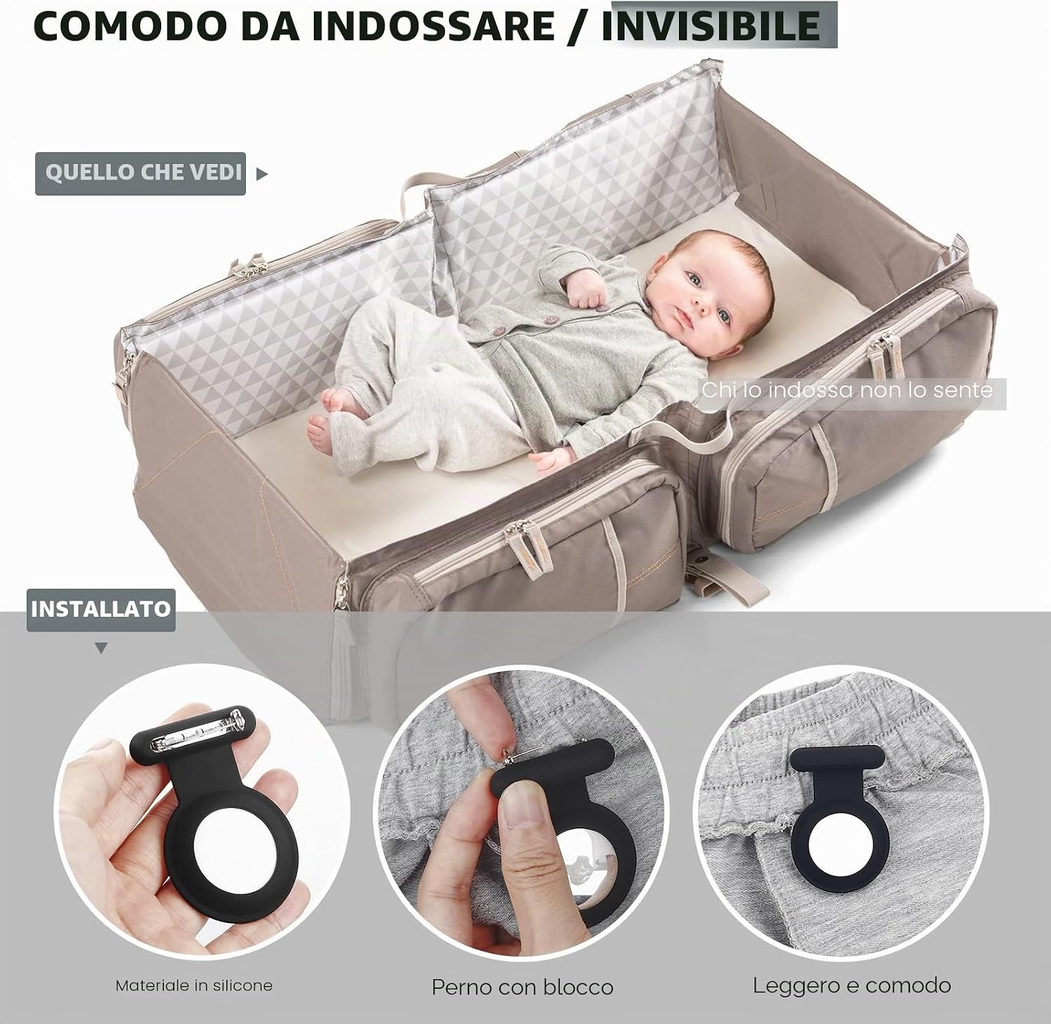 Tracker GPS Nascosto Airtag, Airtag per Bambini, Anziani, Animali Domestici, Abbigliamento, Più Sicuro Di Airtag, Portachiavi Airtag E Collana Airtag (Nero&Blu&Grigio&Rosa)