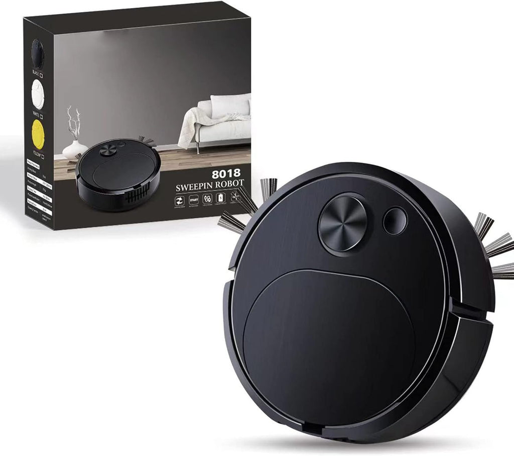 Robot Vacuum Cleaner,Rechargeable Sweeping Vacuuming Mopping 3 in 1 Intelligent Sweeping Robot for Hard Floor Flat Ground Marble Tile Wooden Floor