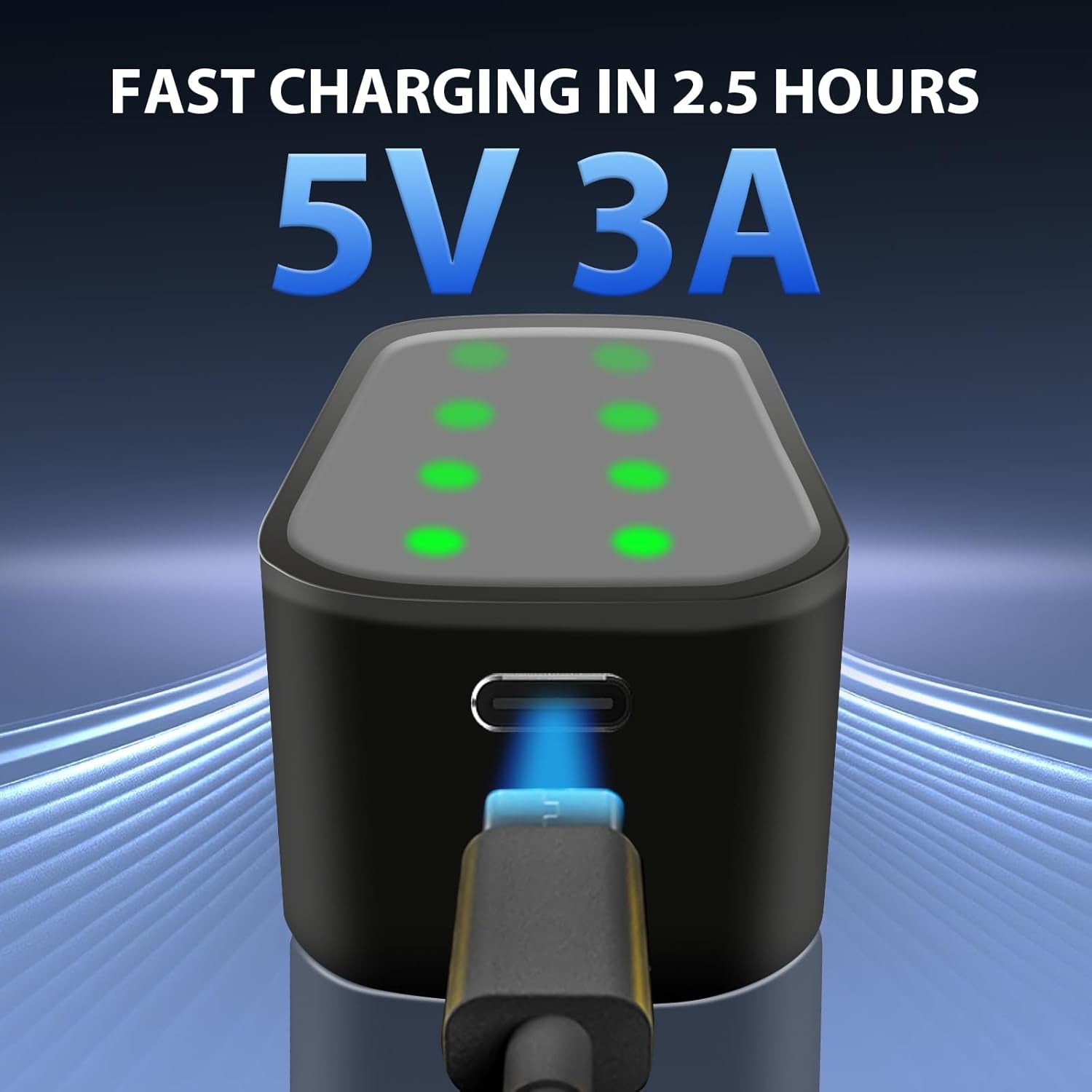 8 Pack Rechargeable Lithium Ion AA Batteries with 2.5H Fast Charger, 3000Mwh 1.5V Constant Output Rechargeable Double a Batteries Recharge up to 2000X Times, Low Self Discharge